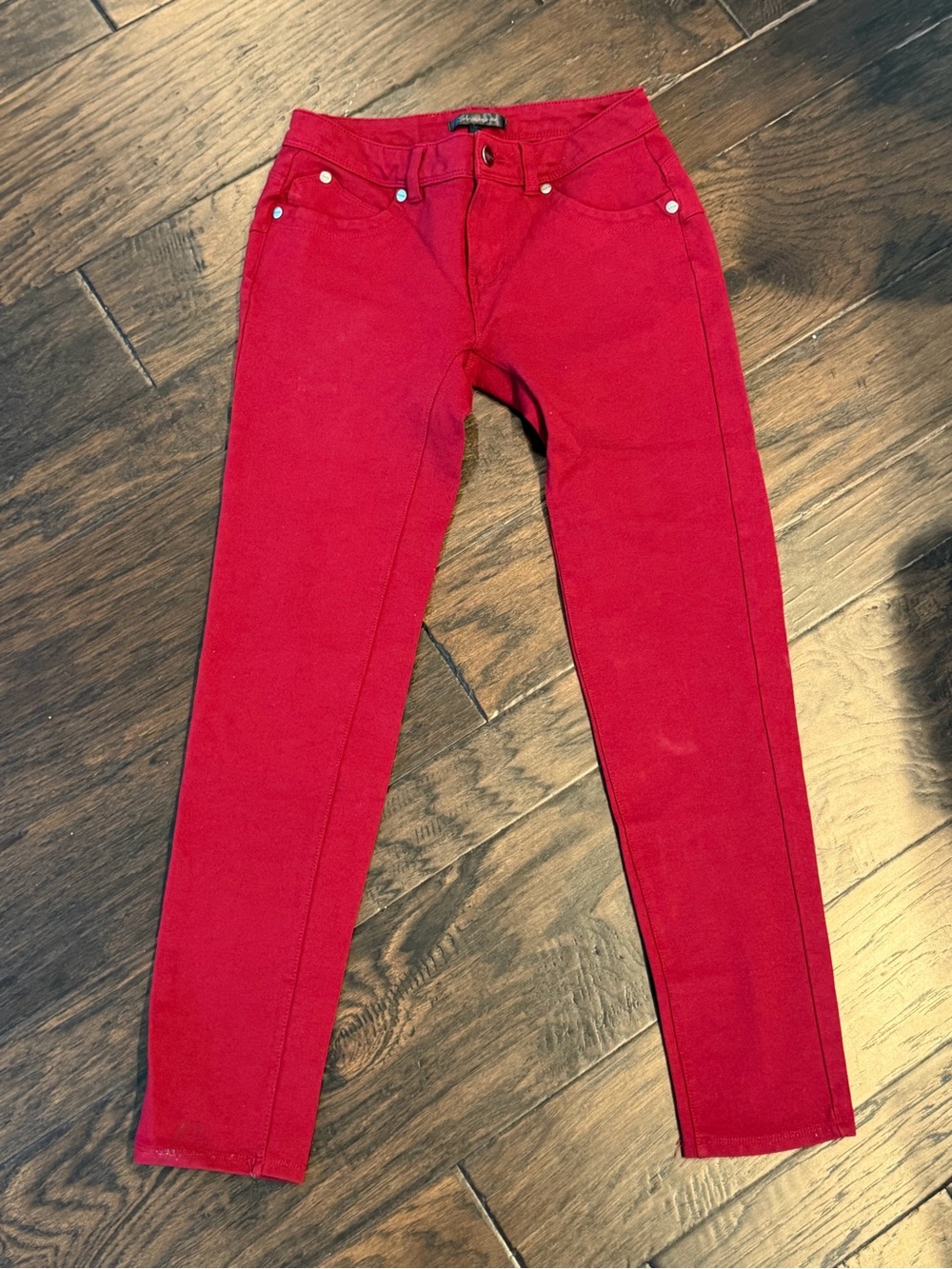 Shine star red skinny pants